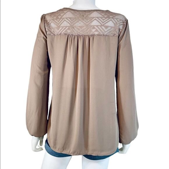 Meraki Long Balloon Sleeve Blouse Brown - Picture 6 of 11